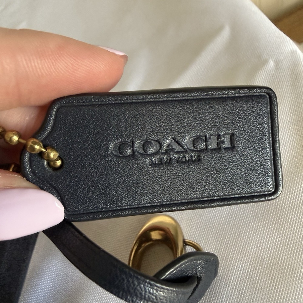Coach Dreamer 54070 Shoulder Bag Purse Midnight Navy Blue Charms Rivets Medium - Picture 7 of 16
